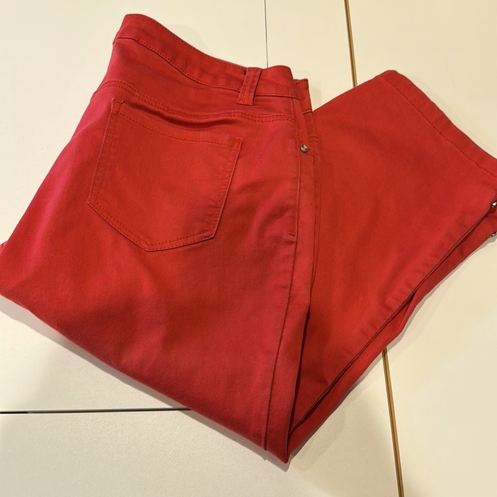 Catherine’s Sateen Stretch Red Skimmers/Capri. Size 18W
